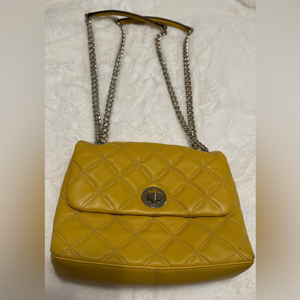Kate Spade Natalia Yellow Quilted Chain Shoulder Bag
